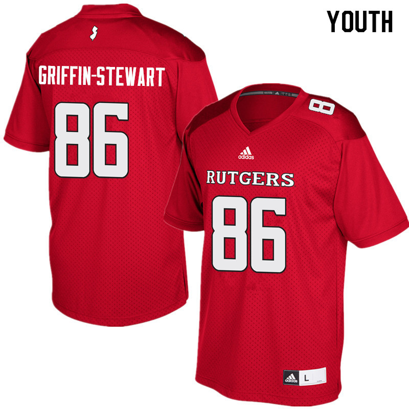 Youth #86 Nakia Griffin-Stewart Rutgers Scarlet Knights College Football Jerseys Sale-Red - Click Image to Close